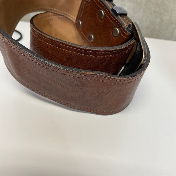 Vintage Comme Des Faus Brown Leather Belt‎ main image 9